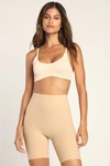 Commando Classic Control Beige Shapewear Shorts In Beige
