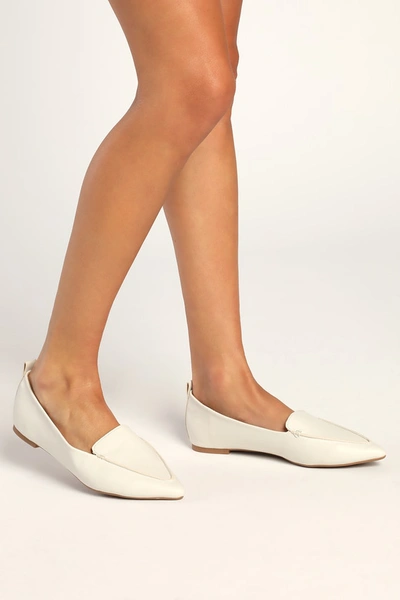 Lulus Emmy Ivory Pointed Loafers