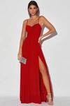 Lulus Cause For Commotion Red Pleated Bustier Maxi Dress In Red