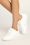 K-SWISS CLASSIC VN WHITE LEATHER LACE-UP SNEAKERS