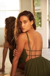LULUS LOST IN PARADISE OLIVE GREEN MAXI DRESS