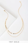 LULUS ALWAYS GLEAMING 14KT GOLD LAYERED CHOKER NECKLACE