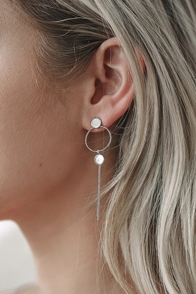Lulus Good Future Silver Drop Earrings