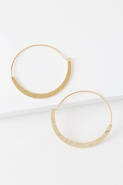 Lulus Sunshine Circle Gold Hoop Earrings