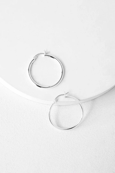 Lulus Addilyn Sterling Silver Hoop Earrings