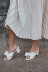 Lulus Dorothea Ivory Knotted High Heel Sandal Heels In Ivory