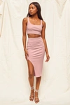 Lulus Set For Life Blush Pink Ribbed Bodycon Two-piece Dress In Blush Pink
