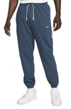 Nike Dri-fit Standard Issue Joggers In Navy/ Heather/ Pale Ivory
