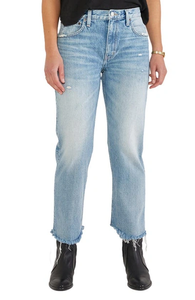 Etica Rhea Straight Leg Organic Cotton Ankle Jeans In Multi