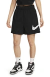 Nike Women's  Sportswear Essential High-rise Woven Shorts In Black