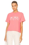Sporty And Rich Be Nice Print Cropped T-shirt In Strawberry & White