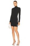 Alexander Wang T T By Alexander Wang Midnight Blue Stretch Viscose Blend Mini Dress In Black