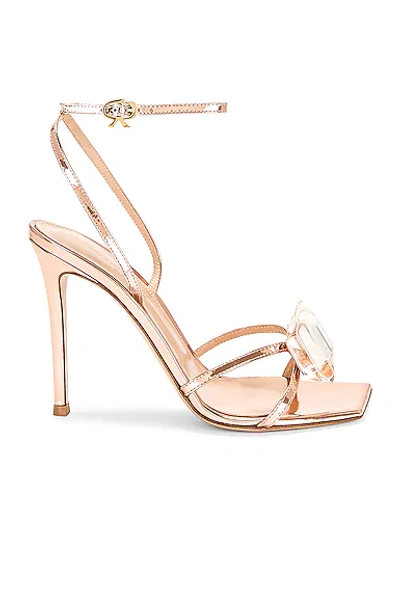 Gianvito Rossi Jaipur Metallic Jewel Ankle-strap Sandals In Pink