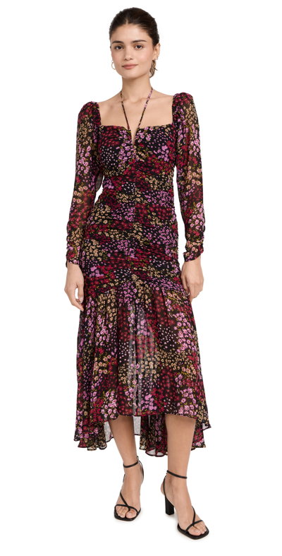 Astr Athena Midi Dress In Multi