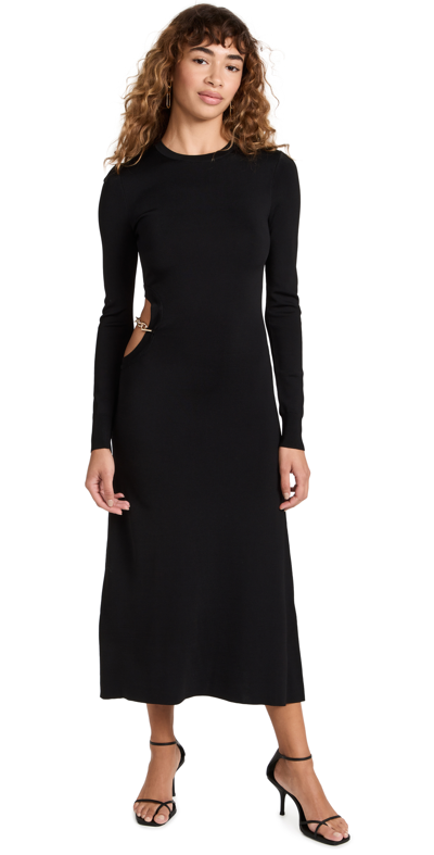 Rebecca Vallance Jayde Long-sleeve Knit Dress In Black