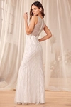 Lulus Only The Beginning White And Silver Beaded Sequin Maxi Dress In White