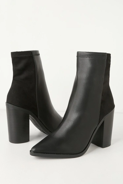 Lulus Essex Black Mid-calf Booties