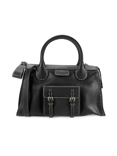 Chloé Women's Leather Shoulder Bag In Black