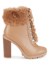 BCBGENERATION WOMEN'S PELICA FAUX FUR BLOCK HEEL BOOTIES