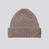 ASKET THE RIBBED WOOL BEANIE BROWN MELANGE