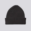 Asket The Ribbed Wool Beanie Black In Black
