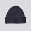 Asket The Ribbed Wool Beanie Dark Navy In Dark Navy