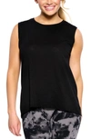 Felina Slub High-low Tank In Black