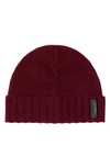 Bruno Magli Men's Rib-cuff Cashmere Beanie Hat In Bordeaux