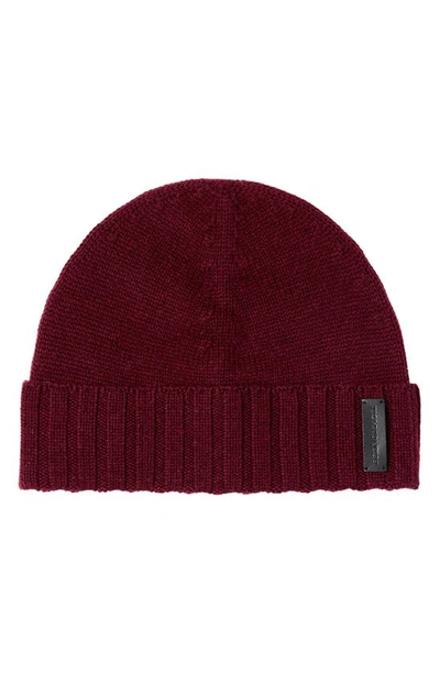 Bruno Magli Men's Rib-cuff Cashmere Beanie Hat In Bordeaux