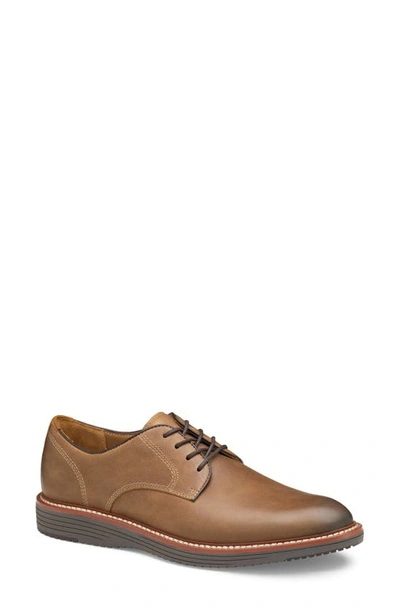 Johnston & Murphy Men's Upton Plain Toe Oxfords Men's Shoes In Tan