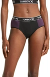 Tomboyx Hipster Briefs In Checkers Colorblock- Plum