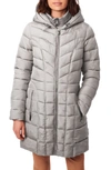 Bernardo Water Resistant Packable Hooded Puffer Coat With Removable Bib Insert In Tornado