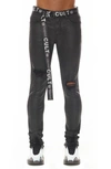Cult Of Individuality Punk Super Skinny Jeans In Black