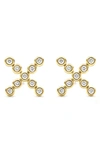 Lagos 18k Gold And Diamond X-stud Earrings In Gold Diamond