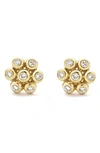 Lagos Ksl Diamond Flower Stud Earrings In Gold Diamond