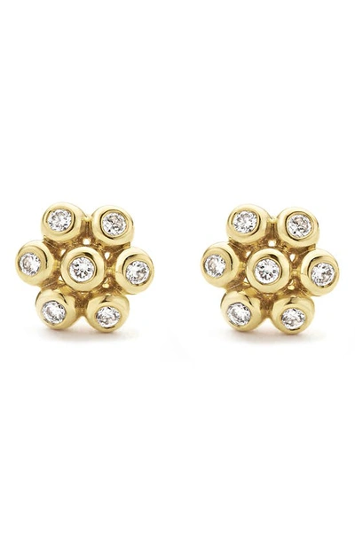 Lagos Ksl Diamond Flower Stud Earrings In Gold Diamond