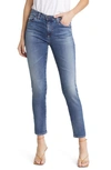 Ag Prima Mid Rise Distressed Crop Cigarette Jeans In 9 Years Method