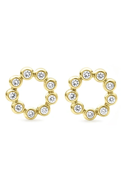 Lagos Ksl Diamond Round Stud Earrings In Gold