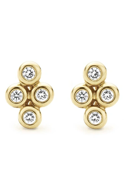 Lagos 18k Gold And Diamond Mini Stud Earrings In Gold Diamond