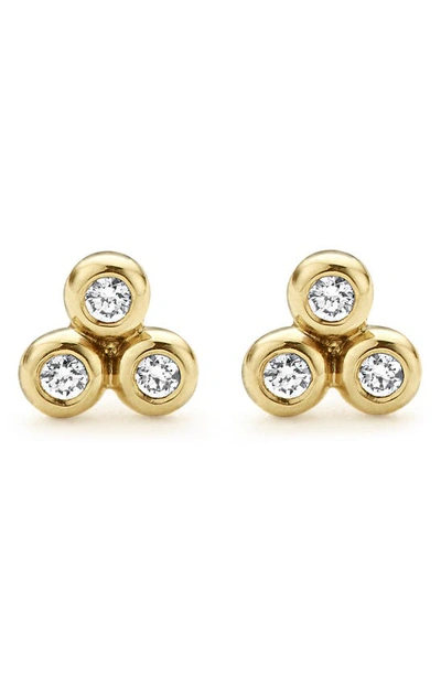 Lagos Ksl Diamond Triangle Stud Earrings In Gold