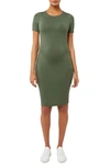 A PEA IN THE POD LUXE SHORT SLEEVE JERSEY MATERNITY SHIRTDRESS