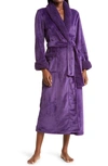 Natori Plush Long Robe In Purple