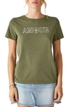 LUCKY BRAND AMOUR STENCIL GRAPHIC T-SHIRT