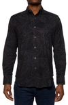 Robert Graham Tarvos Corduroy Button-up Shirt In Black