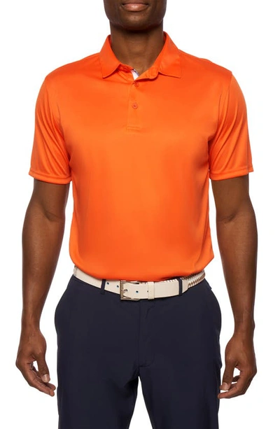 Robert Graham Axelsen Knit Performance Polo In Orange