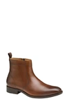 Johnston & Murphy Lewis Side Zip Boot In Tan Full Grain