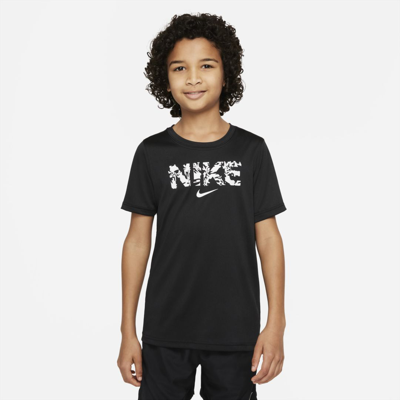 Nike Dri-fit Big Kids' (boys') Training T-shirt In Black