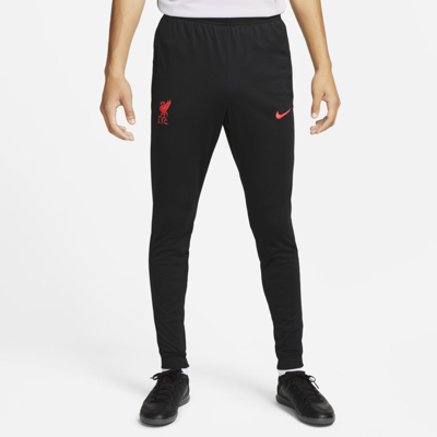 Nike Liverpool Fc Strike Away  Men's Dri-fit Knit Soccer Track Pants In Black/siren Red