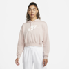 Nike Women's  Sportswear Club Fleece Oversized Crop Graphic Hoodie In Pink