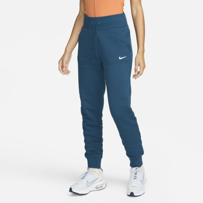 Nike Women's  Sportswear Phoenix Fleece High-waisted Jogger Pants In Blue